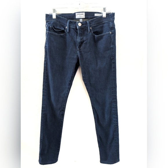 Frame L'Homme Skinny Jeans 30 Edison Men's 30 LMHK270 Dark Wash - Picture 1 of 6